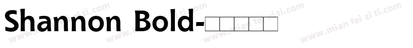 Shannon Bold字体转换